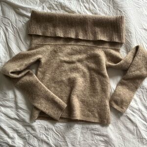 Aritzia Babaton-wool tan sweater.